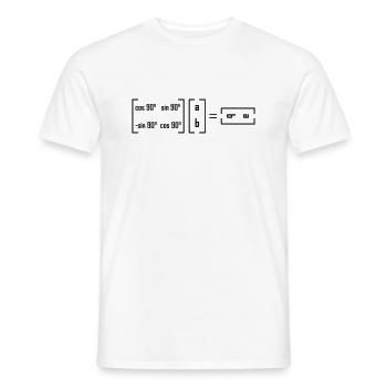 Rotary Matrix - Mathématiques Math Matrix Joke - T-shirt homme - blanc - Devant - AI Model Male 178 dark (178cm)