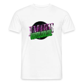 robotics tshirt birthday present idea awesome - Men's T-Shirt - white - Front - AI Model Male 178 dark (178cm)