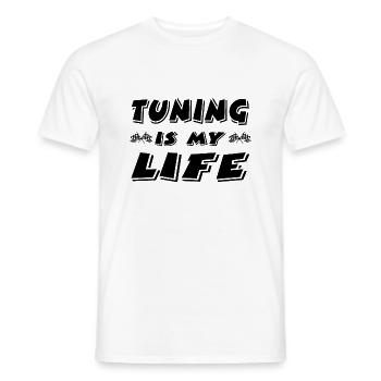 Tuning - Men's T-Shirt - white - Front - AI Model Male 178 dark (178cm)