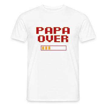 Papa over papa game over - T-shirt homme - blanc - Devant - AI Model Male 178 dark (178cm)