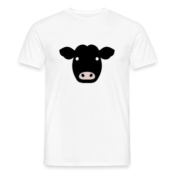 vache animal mignon animaux de la ferme drôles vaches nouveau 13 - T-shirt homme - blanc - Devant - AI Model Male 178 dark (178cm)