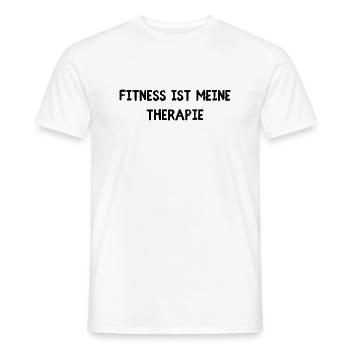 Fitness ist Therapie - Männer T-Shirt - Weiß - Vorne - AI Model Male 178 dark (178cm)