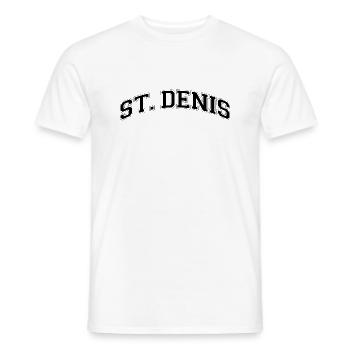St Denis - Reunion - 974 - Men's T-Shirt - white - Front - AI Model Male 178 dark (178cm)