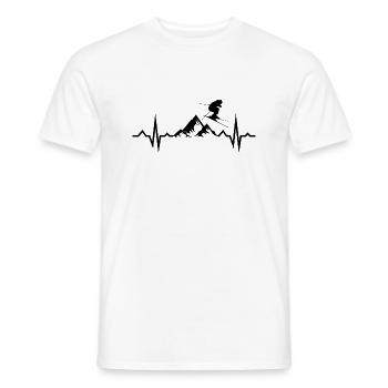 Ski ski ski motif pour skieurs - T-shirt homme - blanc - Devant - AI Model Male 178 dark (178cm)