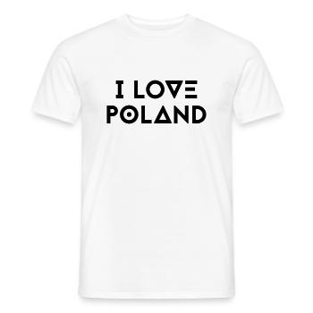 J’AIME LA POLOGNE - T-shirt homme - blanc - Devant - AI Model Male 178 dark (178cm)