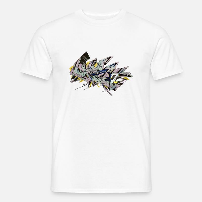 Cooles Graffiti - Männer T-Shirt - Weiß