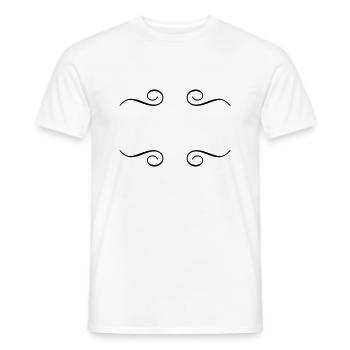 Ornement d’embellissement Votre texte peut être personnalisé - T-shirt homme - blanc - Devant - AI Model Male 178 dark (178cm)