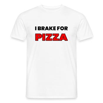 Pizza - Men's T-Shirt - white - Front - AI Model Male 178 dark (178cm)