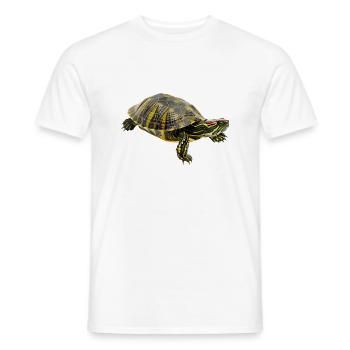 Rotwangenschildkröte, ein Panzerträger mit Charme - Männer T-Shirt - Weiß - Vorne - AI Model Male 178 dark (178cm)