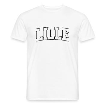 Lille logo: Collegiate design with French style - Men's T-Shirt - white - Front - AI Model Male 178 dark (178cm)