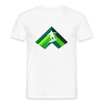 Wakeboarden Wakeboard Surfen - Männer T-Shirt - Weiß - Vorne - AI Model Male 178 dark (178cm)