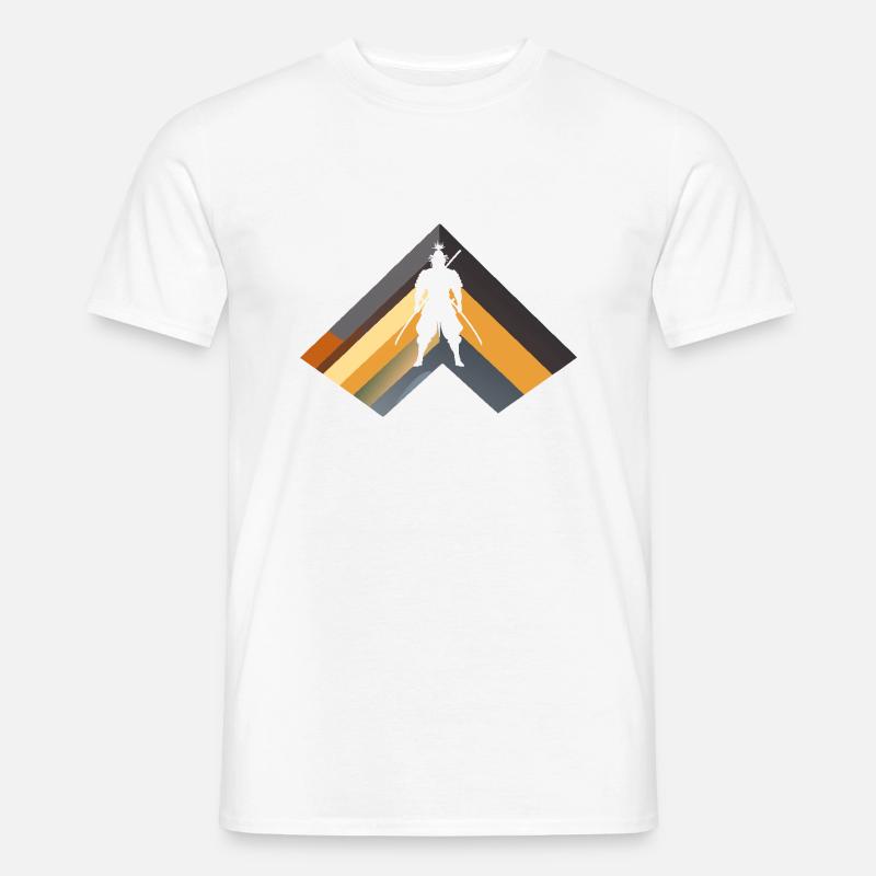 Samurai Ninja Schwert - Männer T-Shirt - Weiß