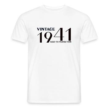 Vintage 1941 aged to perfection - Men's T-Shirt - white - Front - AI Model Male 178 dark (178cm)