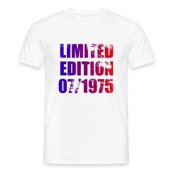 50th Birthday Limited Edition 07/1975 - Men's T-Shirt - white - Front - AI Model Male 178 dark (178cm)