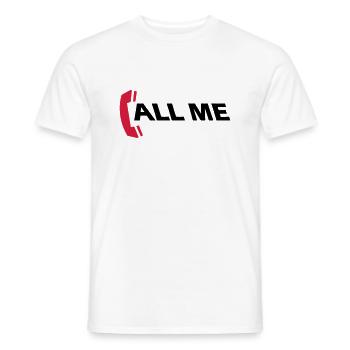 call_me_2c - Männer T-Shirt - Weiß - Vorne - AI Model Male 178 dark (178cm)