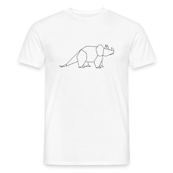 tricertops outline - Männer T-Shirt - Weiß - Vorne - AI Model Male 178 dark (178cm)