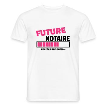 future notaire - T-shirt homme - blanc - Devant - AI Model Male 178 dark (178cm)