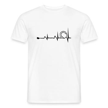 Tennis Herzschlag 1 - Männer T-Shirt - Weiß - Vorne - AI Model Male 178 dark (178cm)
