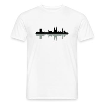 Skyline Basel - Männer T-Shirt - Weiß - Vorne - AI Model Male 178 dark (178cm)