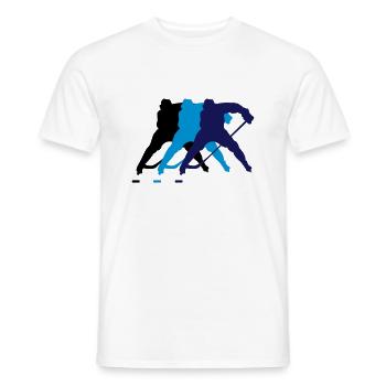 hockey_spieler_002 - T-shirt homme - blanc - Devant - AI Model Male 178 dark (178cm)