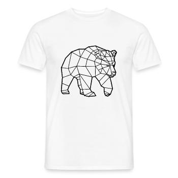 Geometric bear - Men's T-Shirt - white - Front - AI Model Male 178 dark (178cm)