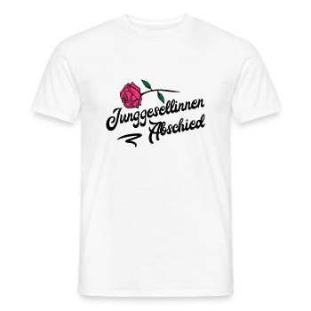 junggesellinnen abschied rose - Männer T-Shirt - Weiß - Vorne - AI Model Male 178 dark (178cm)