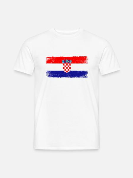 Kroatien Flagge kroatische Fahne für Patrioten - Männer T-Shirt - Weiß