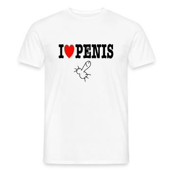 I love Penis Party JGA - Men's T-Shirt - white - Front - AI Model Male 178 dark (178cm)