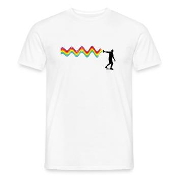 Regenbogenspray - Männer T-Shirt - Weiß - Vorne - AI Model Male 178 dark (178cm)