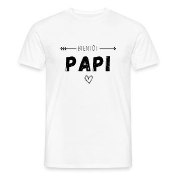 Bientôt papi - T-shirt homme - blanc - Devant - AI Model Male 178 dark (178cm)