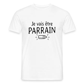 Je vais être parrain / futur parrain - T-shirt homme - blanc - Devant - AI Model Male 178 dark (178cm)