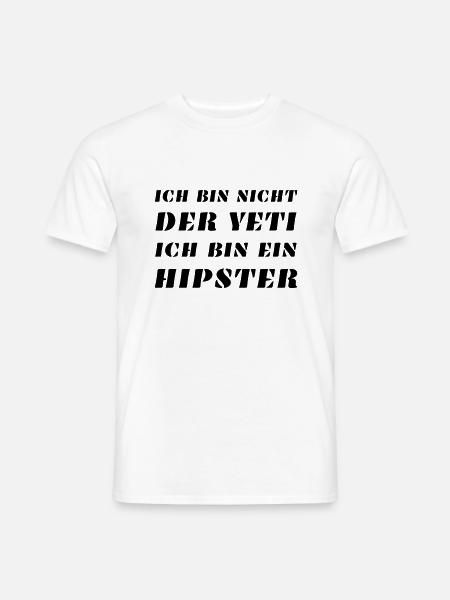 ich bin nicht der yeti ich bin ein hipster - Männer T-Shirt - Weiß