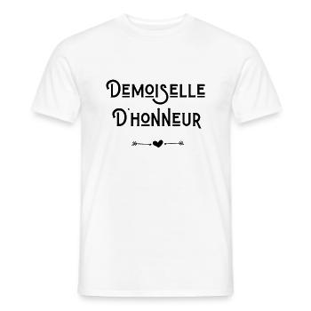 Demoiselle d'honneur - T-shirt homme - blanc - Devant - AI Model Male 178 dark (178cm)