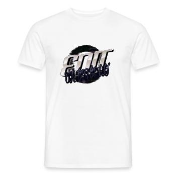 Cups Statement Verjaardagsboek Auteur Bday Schrijf - Heren T-shirt - wit - Voor - AI Model Male 178 dark (178cm)