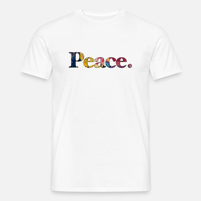 Frieden Peace - Männer T-Shirt - Weiß