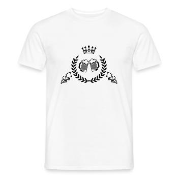bier wappen - Männer T-Shirt - Weiß - Vorne - AI Model Male 178 dark (178cm)