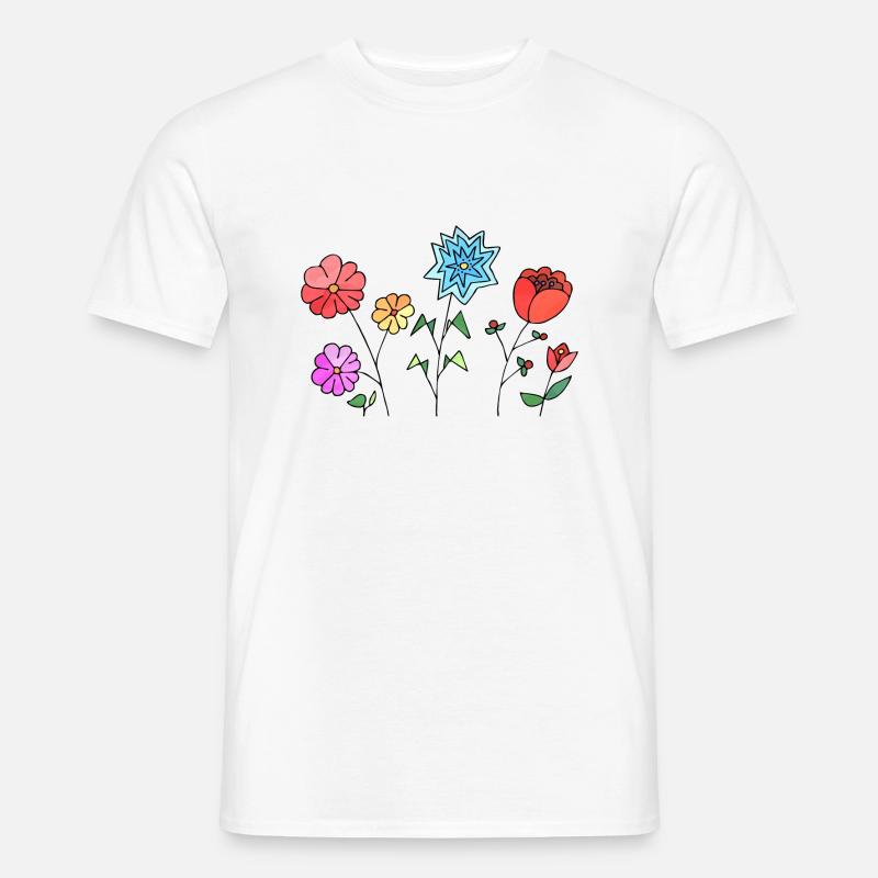 Blumen - Männer T-Shirt - Weiß