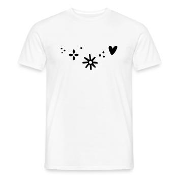 Heart Star Pattern - Men's T-Shirt - white - Front - AI Model Male 178 dark (178cm)