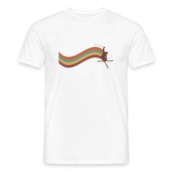 Ski Ski Motif pour Skieur Skieur - T-shirt homme - blanc - Devant - AI Model Male 178 dark (178cm)