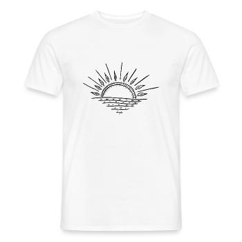 Sunset - Men's T-Shirt - white - Front - AI Model Male 178 dark (178cm)