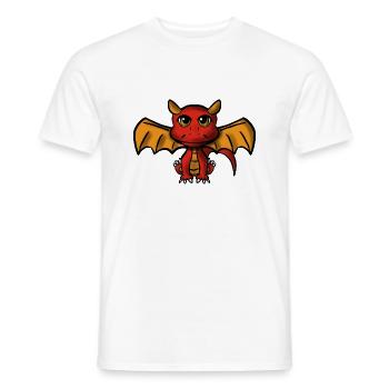 Dragon rouge - T-shirt homme - blanc - Devant - AI Model Male 178 dark (178cm)