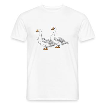 Geese - Men's T-Shirt - white - Front - AI Model Male 178 dark (178cm)