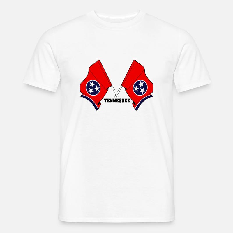 wee flags text TENNESSEE - Men's T-Shirt - white