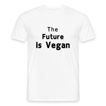 Die Zukunft ist vegan - Männer T-Shirt - Weiß - Vorne - AI Model Male 178 dark (178cm)