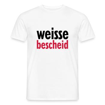 weissebescheid - Männer T-Shirt - Weiß - Vorne - AI Model Male 178 dark (178cm)