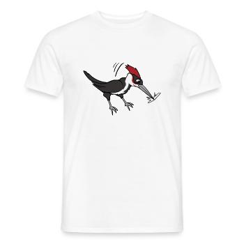 Woodpecker bird birds - Men's T-Shirt - white - Front - AI Model Male 178 dark (178cm)