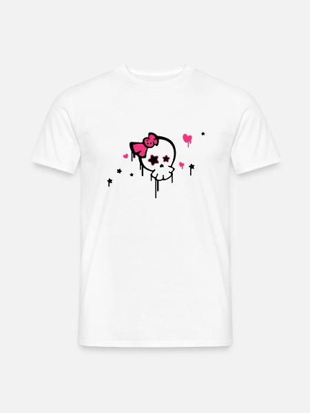 Baby Skull - Love - street art - Männer T-Shirt - Weiß