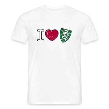 I love Steiermark Wappen Steirisch Geschenk - Männer T-Shirt - Weiß - Vorne - AI Model Male 178 dark (178cm)