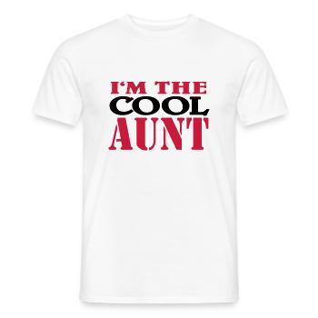 I'm the cool Aunt - Men's T-Shirt - white - Front - AI Model Male 178 dark (178cm)