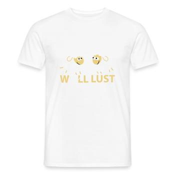 Woll Lust - Männer T-Shirt - Weiß - Vorne - AI Model Male 178 dark (178cm)